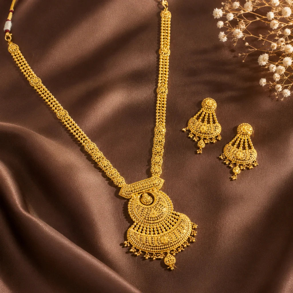 1 gram Gold Long Sets and Rani Haar