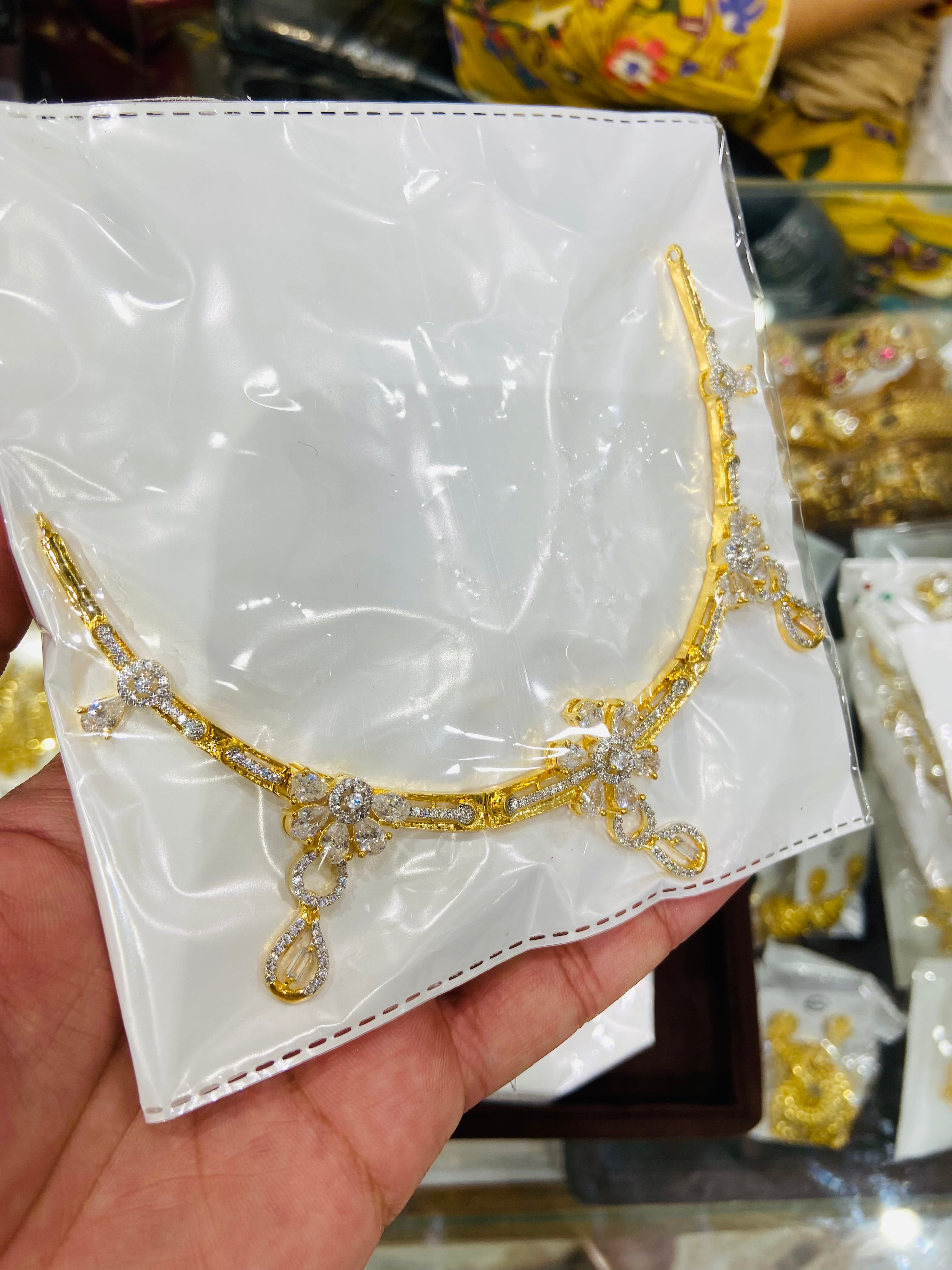 Premium American Diamond Necklace Set- NS26
