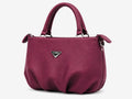 Purple handbag with a brand logo on a white background