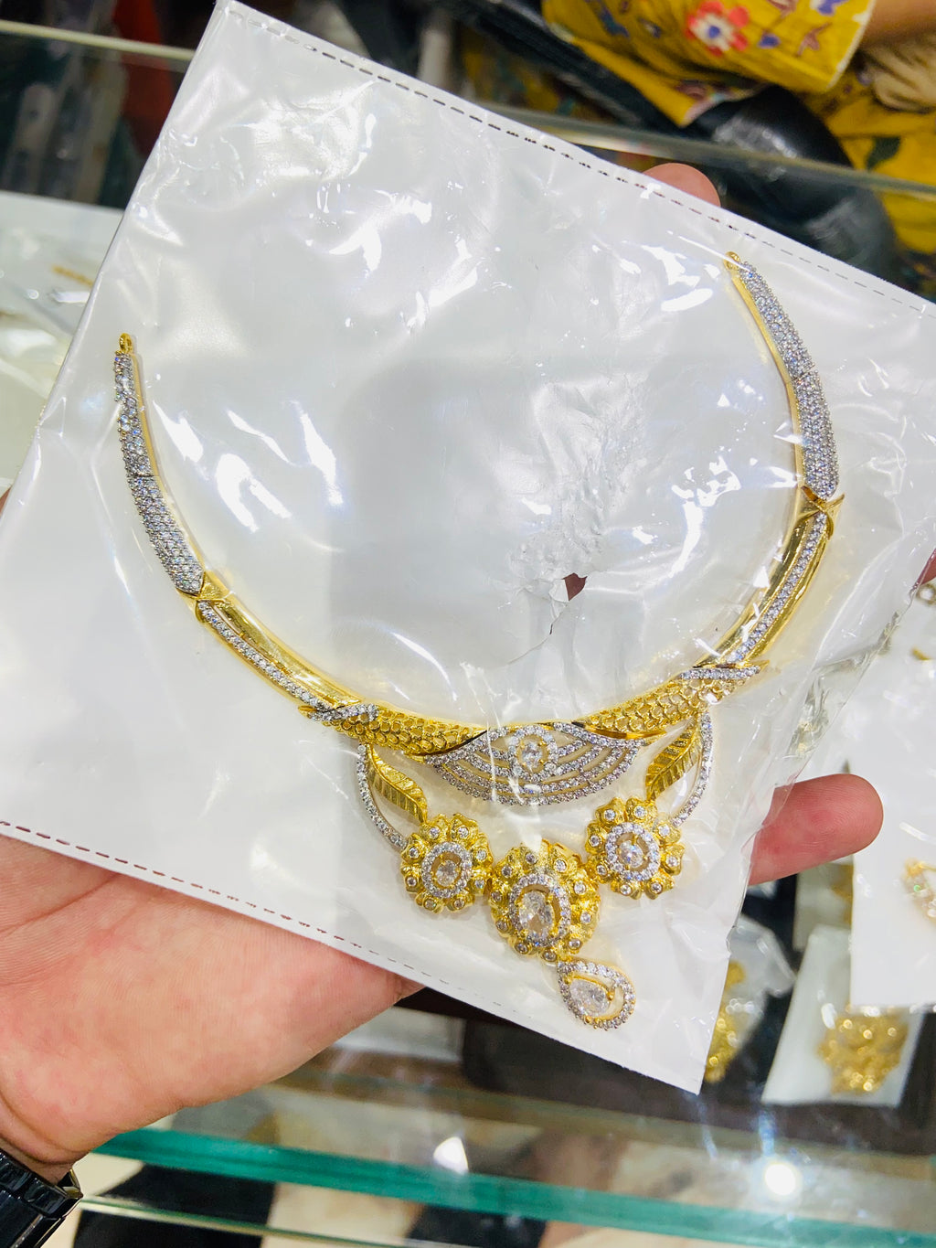 Premium American Diamond Bridal Necklace- NS24