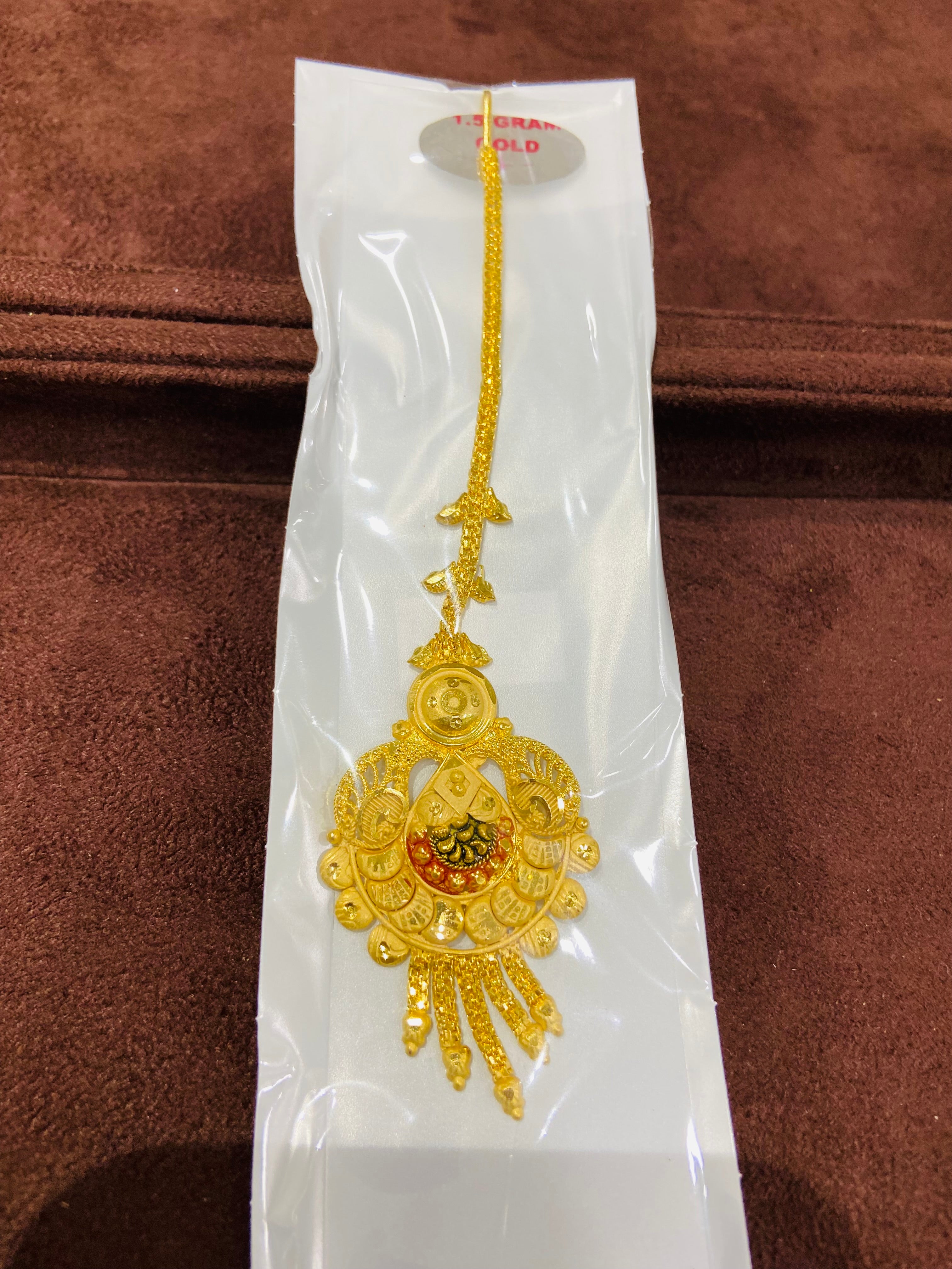 Traditional Indian Maang Tikka – Premium 1 Gram Gold MT07