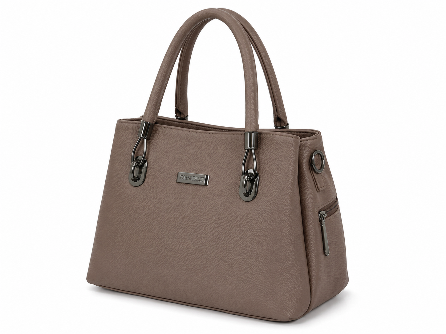 Taupe Structured Women’s Handbag in Brown Shades