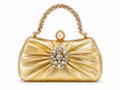 Crystal Embellished Gold Party Clutch