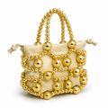 Luxury Gold Beaded Mini Handbag for Women - PW04