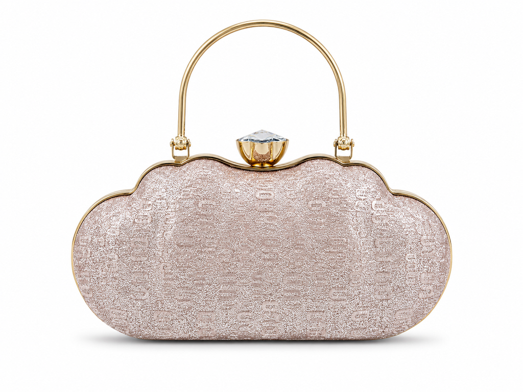 Scallop Frame Evening Clutch Bag