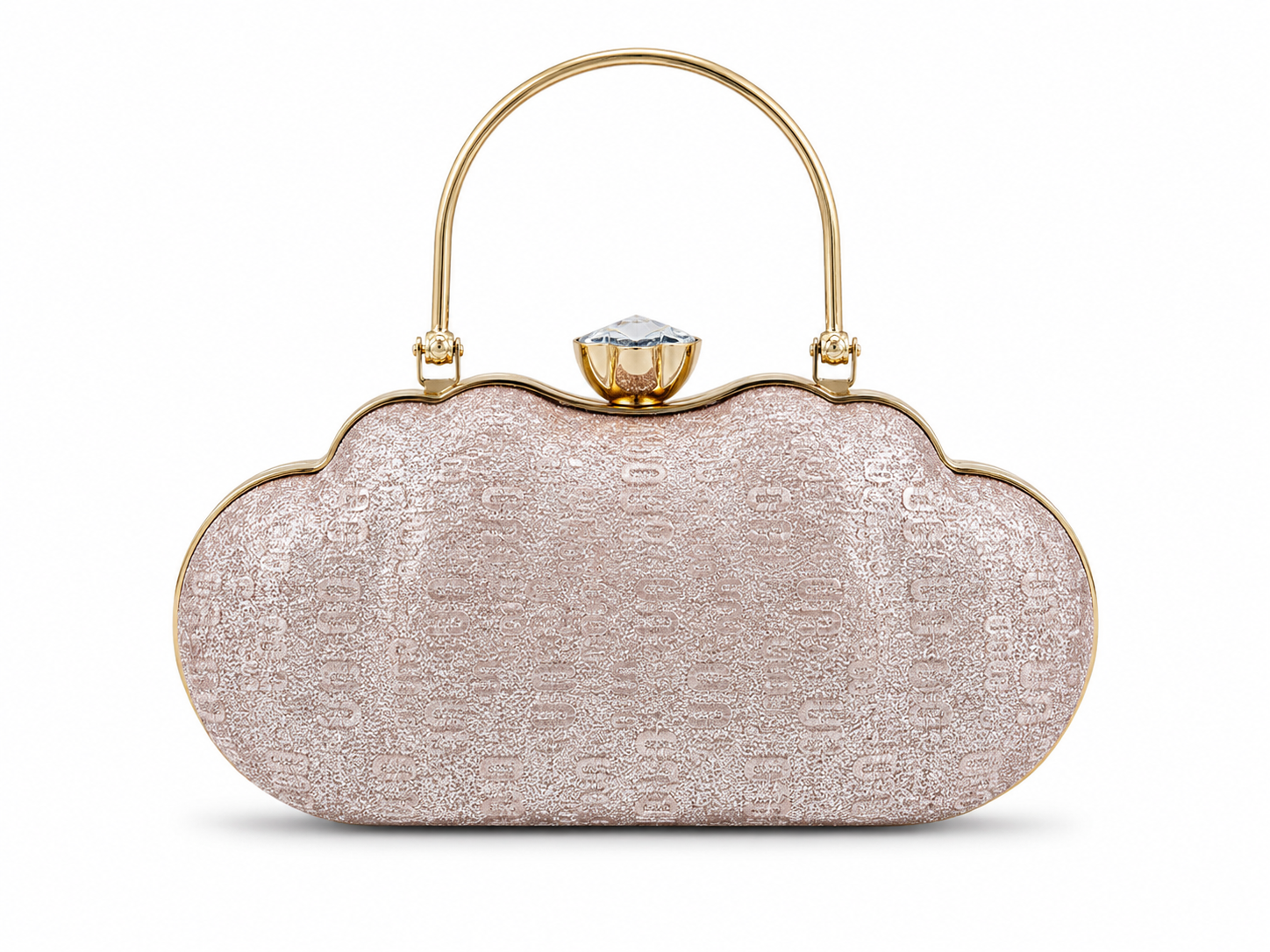 Scallop Frame Evening Clutch Bag