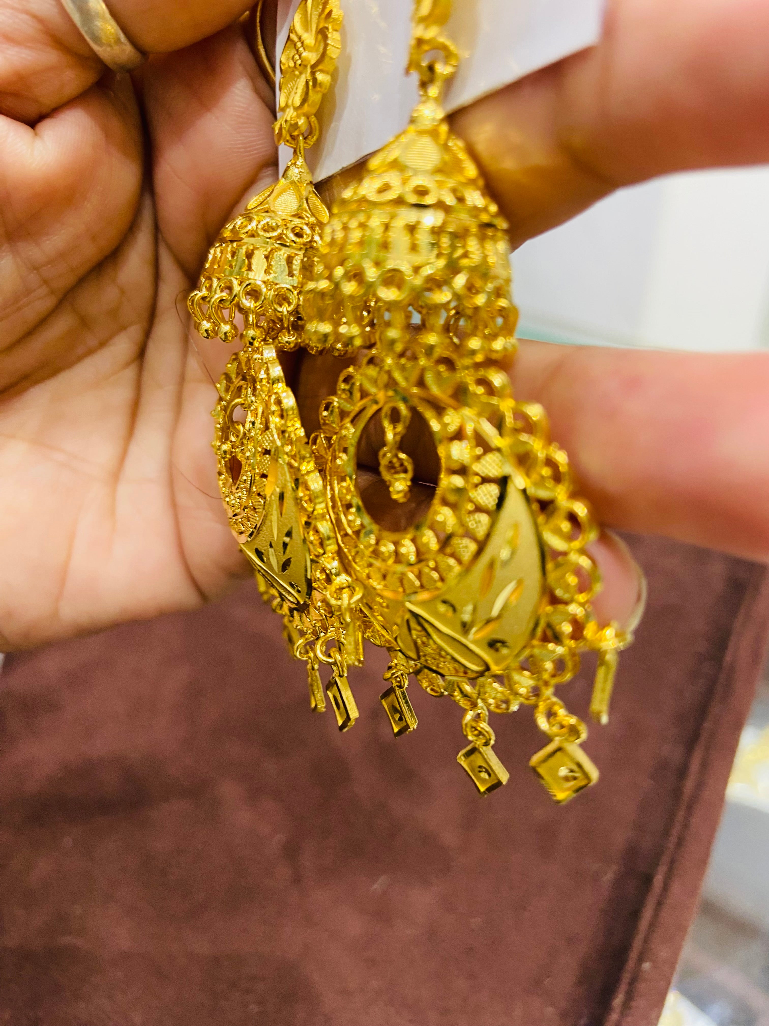 Royal Ethnic 1 Gram Gold Jhumka Earrings for Special Occasions ER19