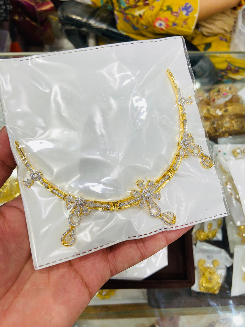 Premium American Diamond Necklace Set- NS26
