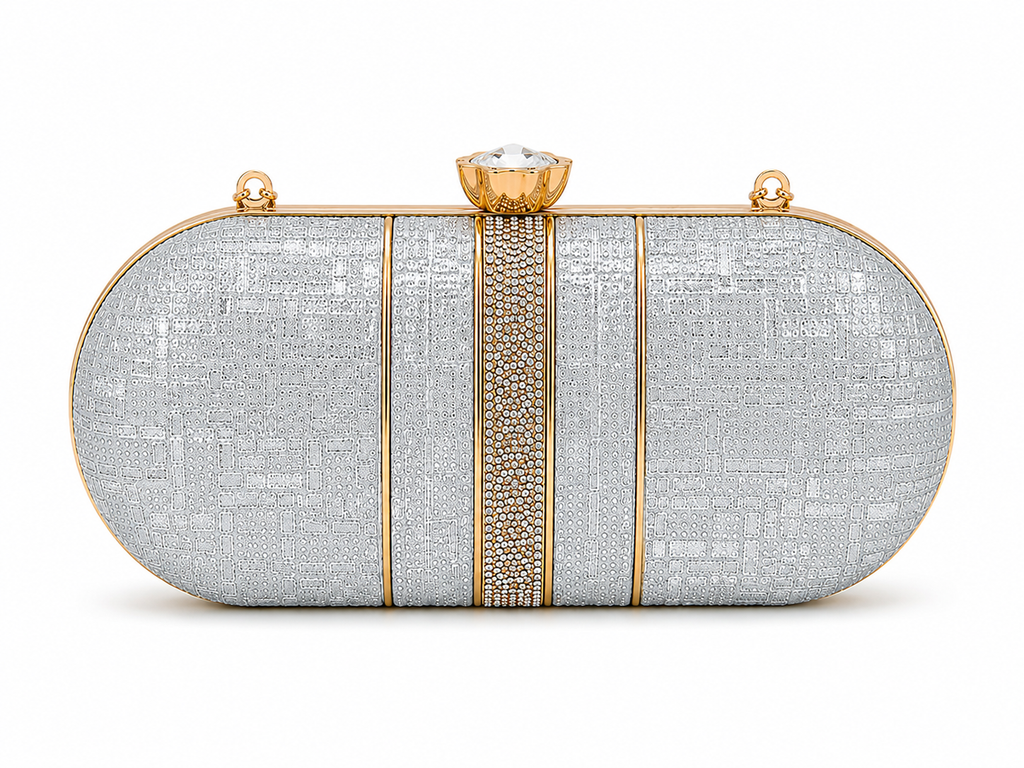 Oval Glam Party Clutch Bag | Sawariya Jewellery