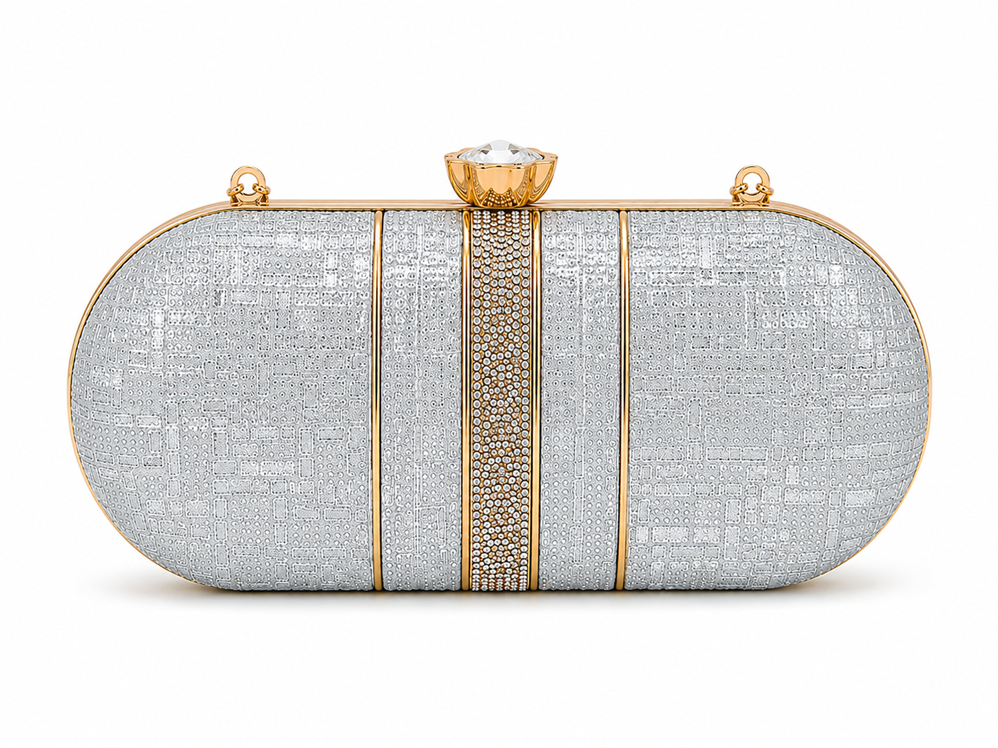 Oval Glam Party Clutch Bag | Sawariya Jewellery