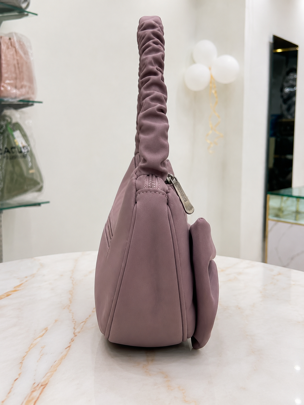 Mauve Bow Style Women’s Shoulder Bag - DW04