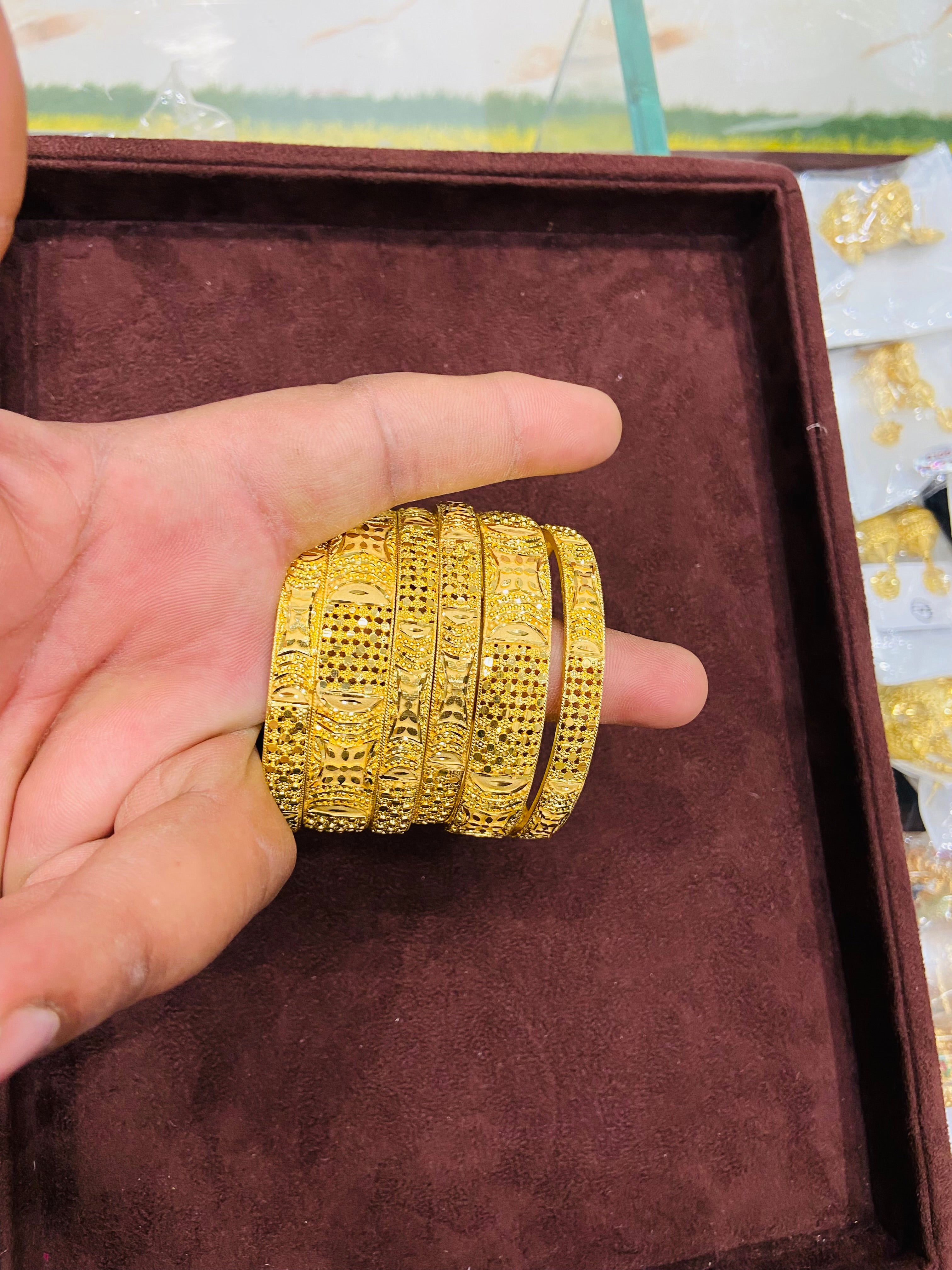 Premium 1 Gram Gold Plated Classic Bangles RB31