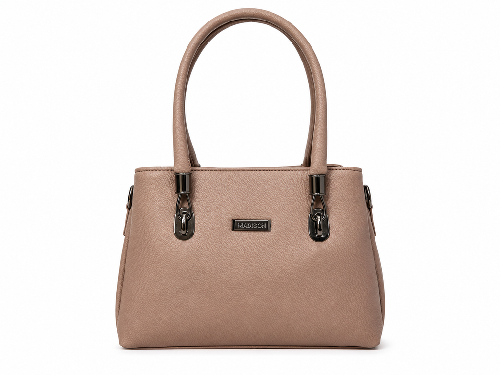 Taupe Structured Women’s Handbag in Brown Shades