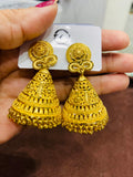 Antique Finish 1 Gram Gold Jhumka Earrings for Women ER18