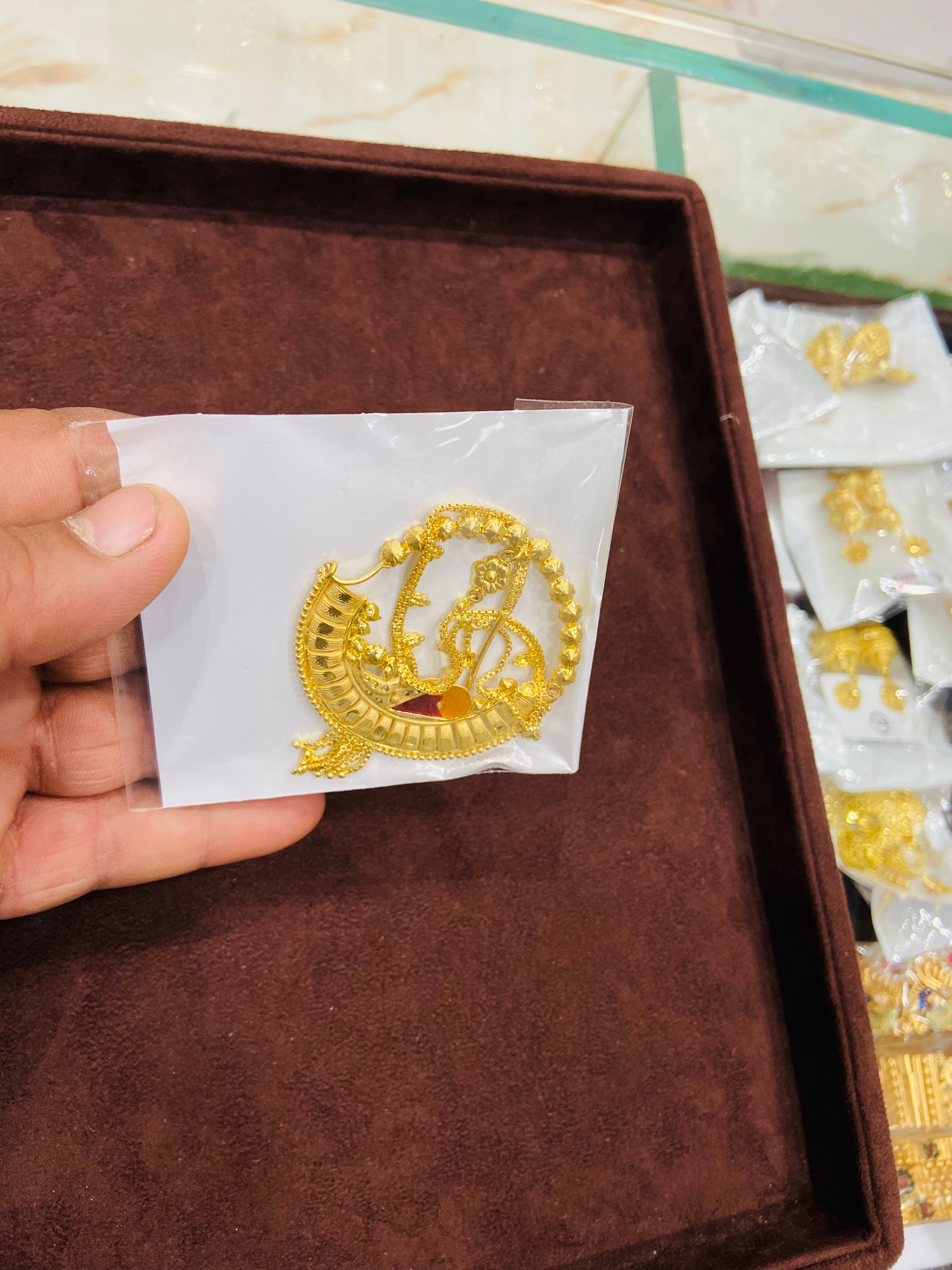 Elegant 1 Gram Gold Nathiya for Women- NT07