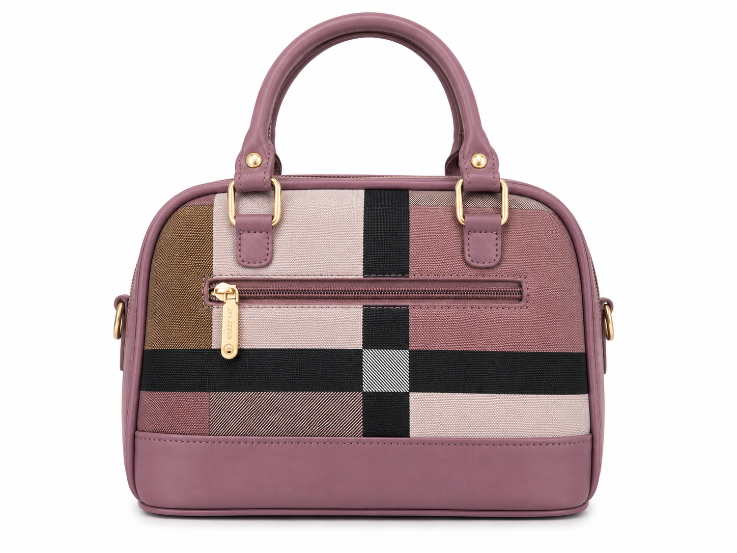 Classic Checked Women’s Handbag with Dual Handles