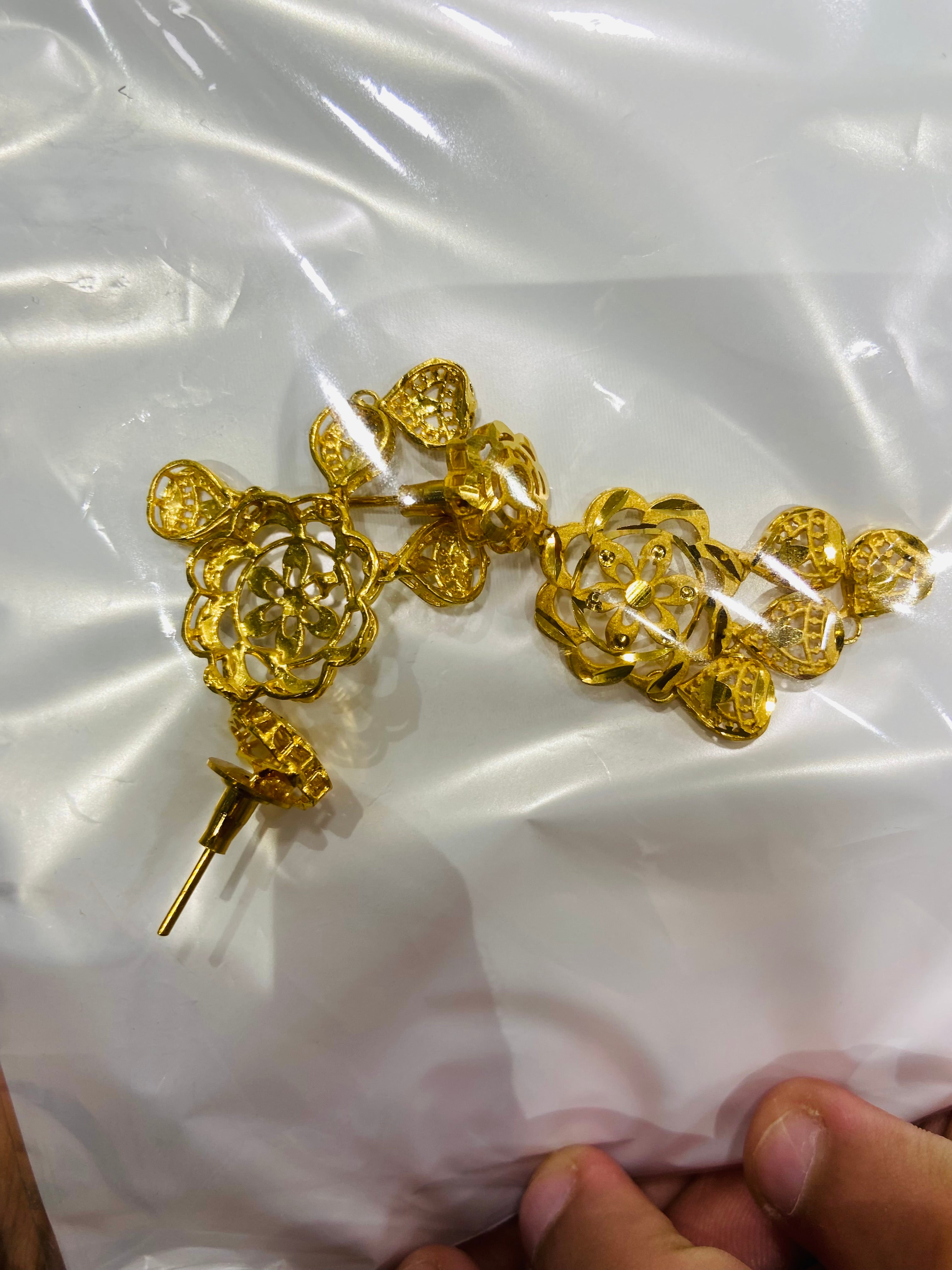 Temple Design 1 Gram Gold Necklace Set– NS31