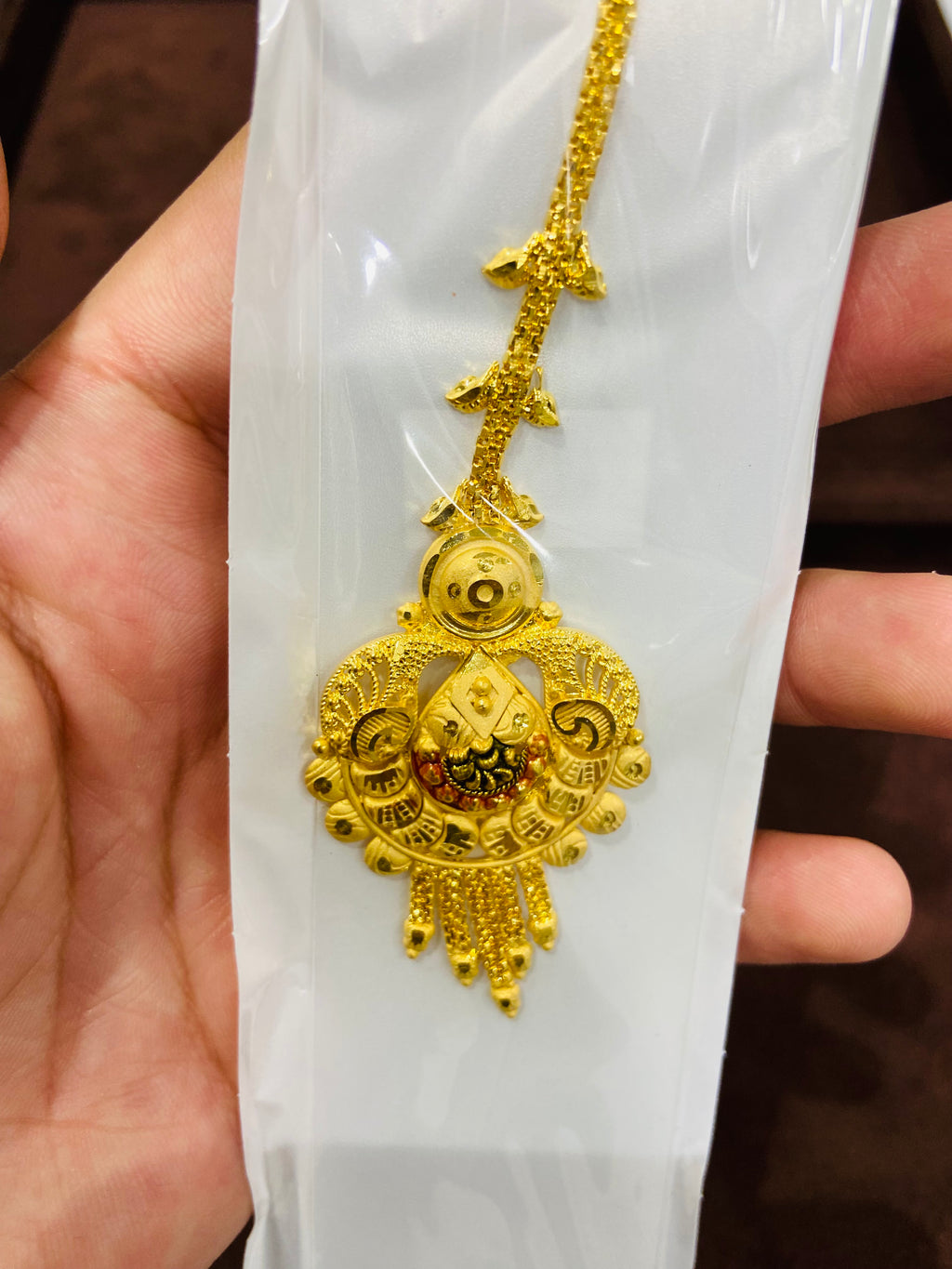 Traditional Indian Maang Tikka – Premium 1 Gram Gold MT07