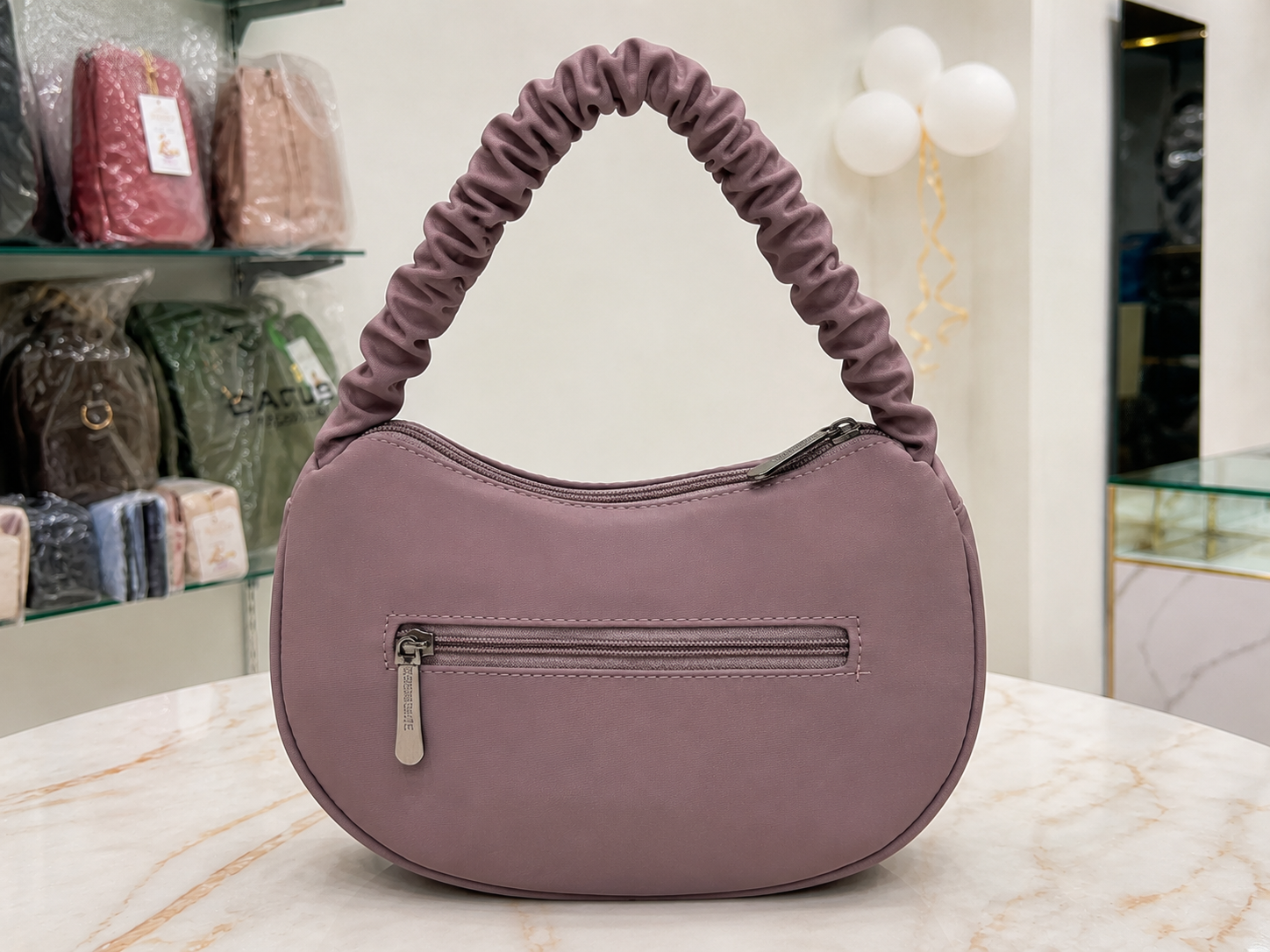 Mauve Bow Style Women’s Shoulder Bag - DW04