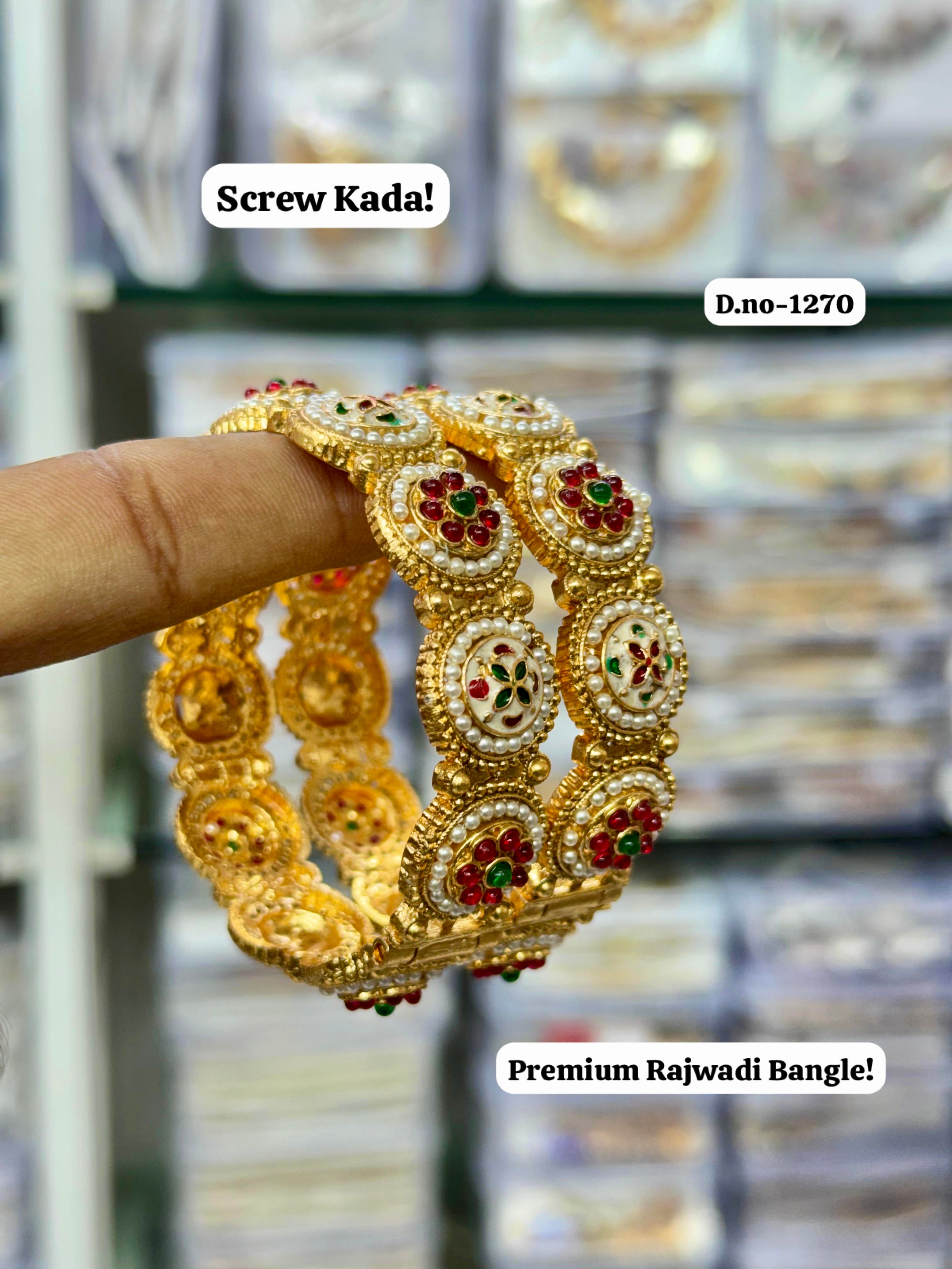 Traditional Kundan Rajwadi Bangle Set RB27