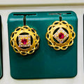 Traditional 1 Gram Gold Stud Earrings- ER34
