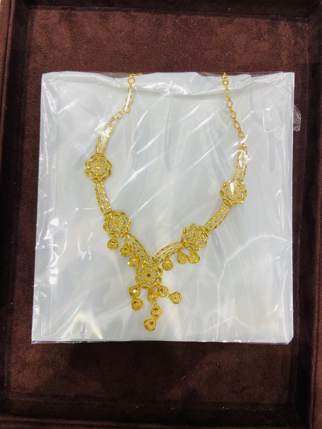 Temple Design 1 Gram Gold Necklace Set– NS31