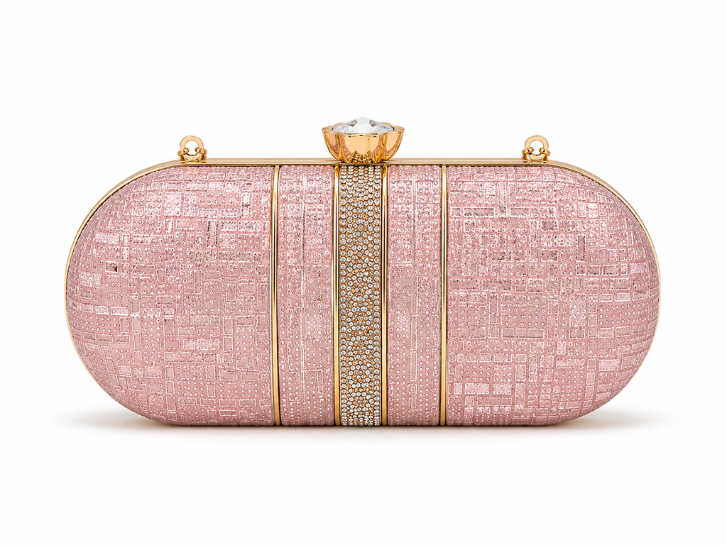 Oval Glam Party Clutch Bag | Sawariya Jewellery