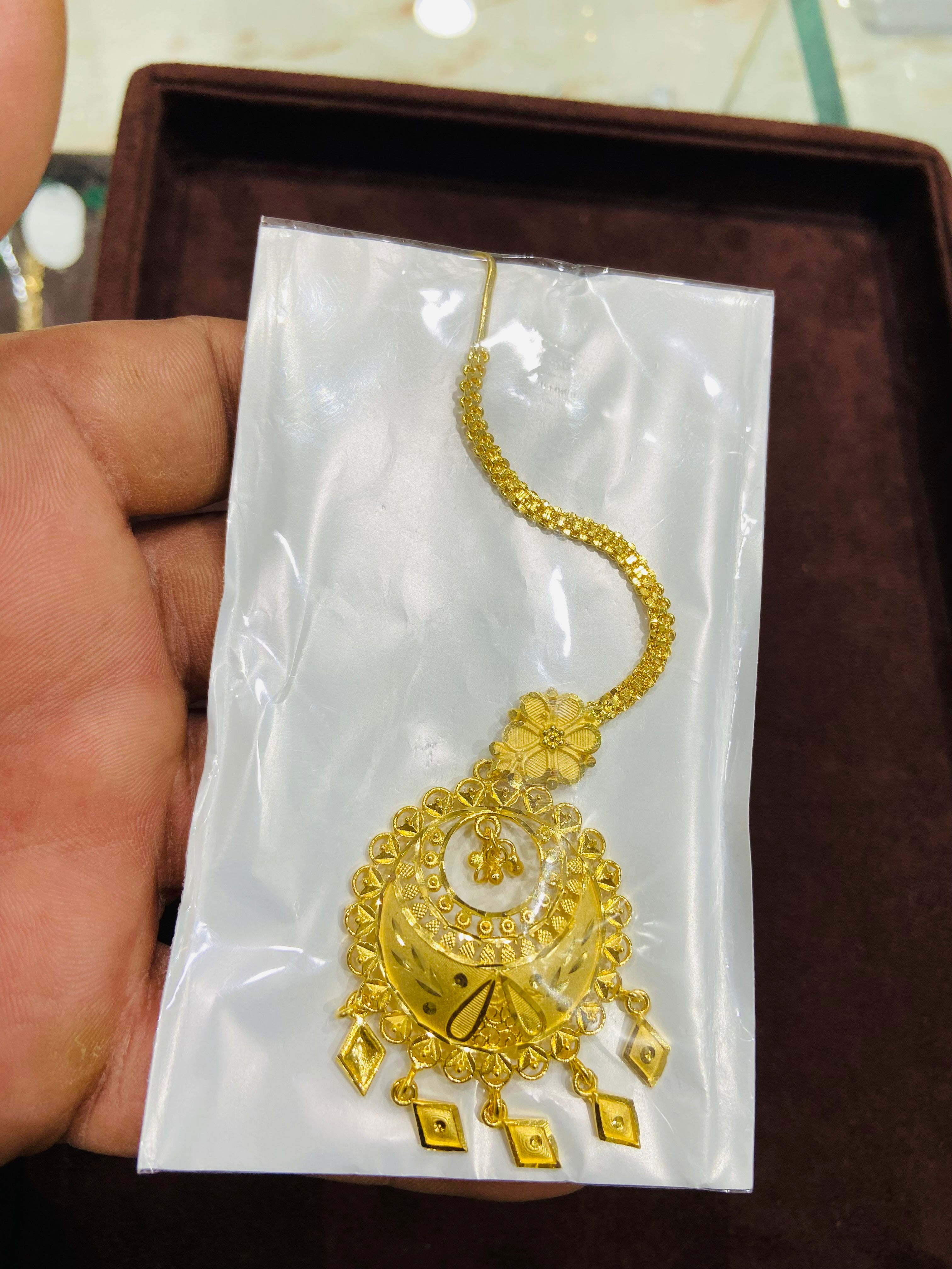 Wedding Maang Tikka – Premium 1 Gram Gold MT08
