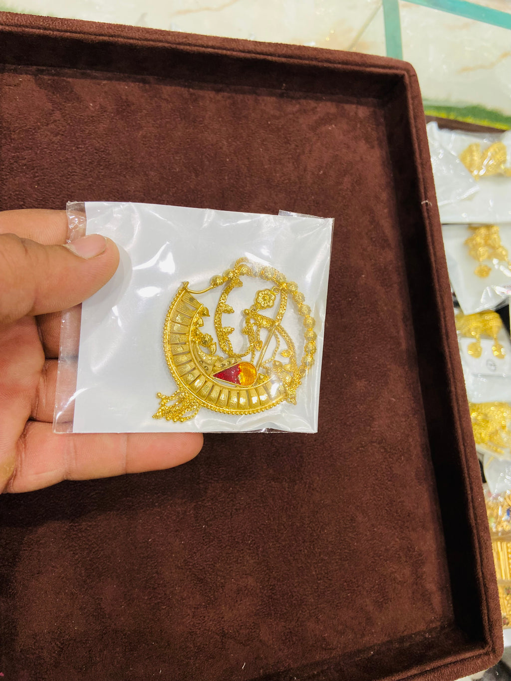 Elegant 1 Gram Gold Nathiya for Women- NT07