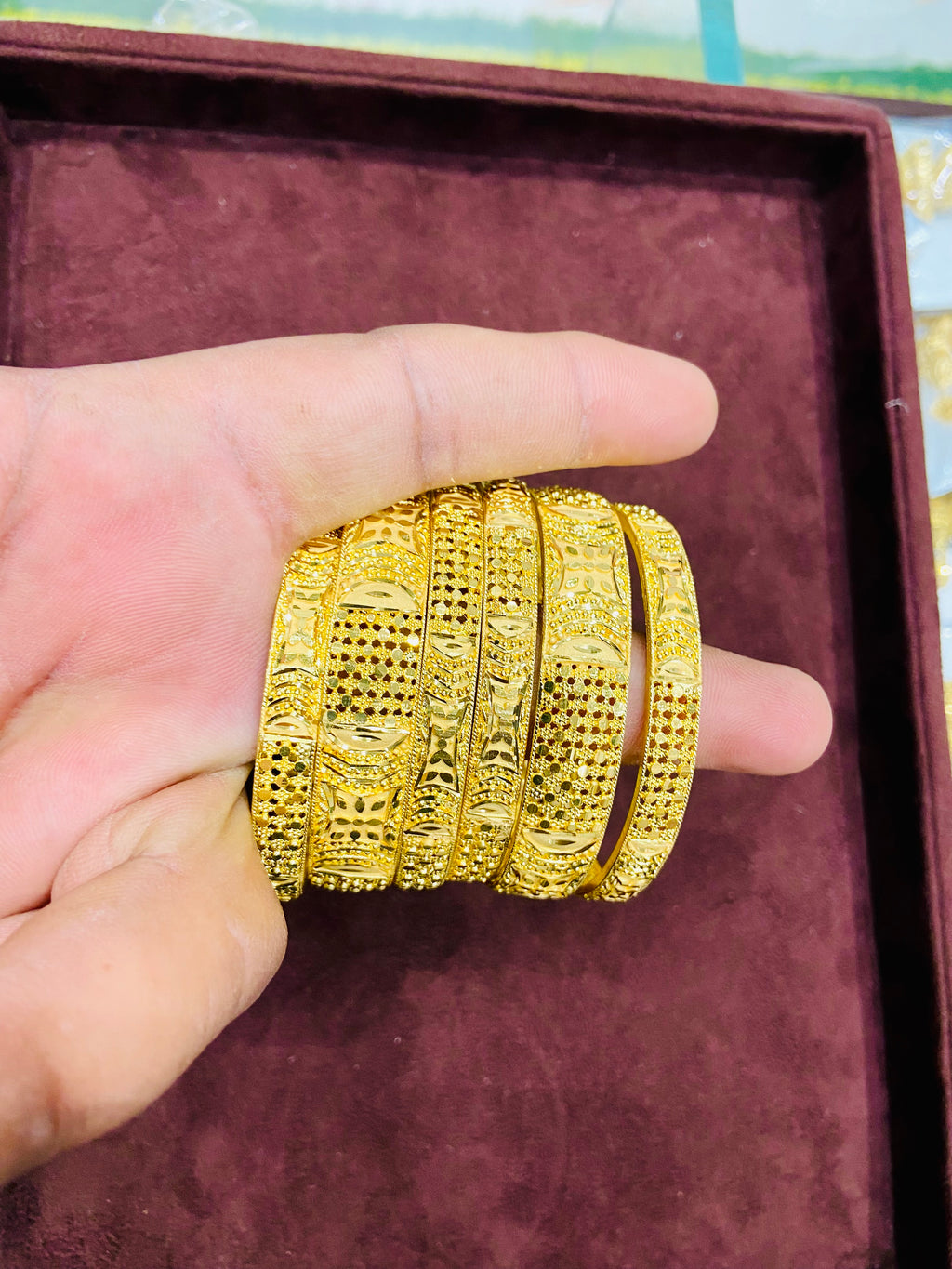 Premium 1 Gram Gold Plated Classic Bangles RB31