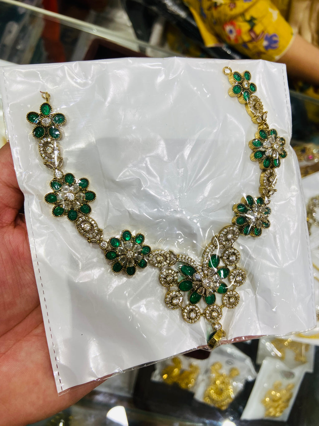 Statement AD Necklace with Matching Earring- NS22