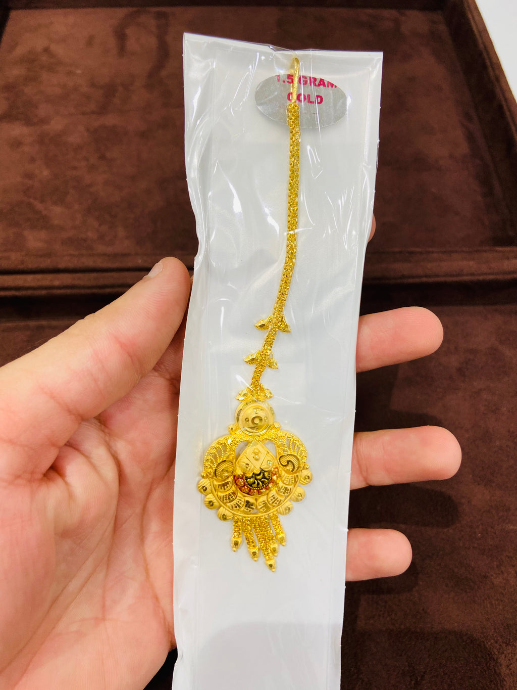 Traditional Indian Maang Tikka – Premium 1 Gram Gold MT07