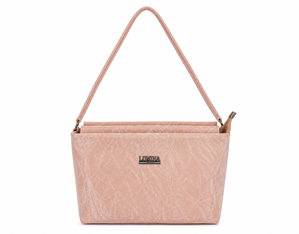Blush Pink Textured Women’s Shoulder Bag - DW03