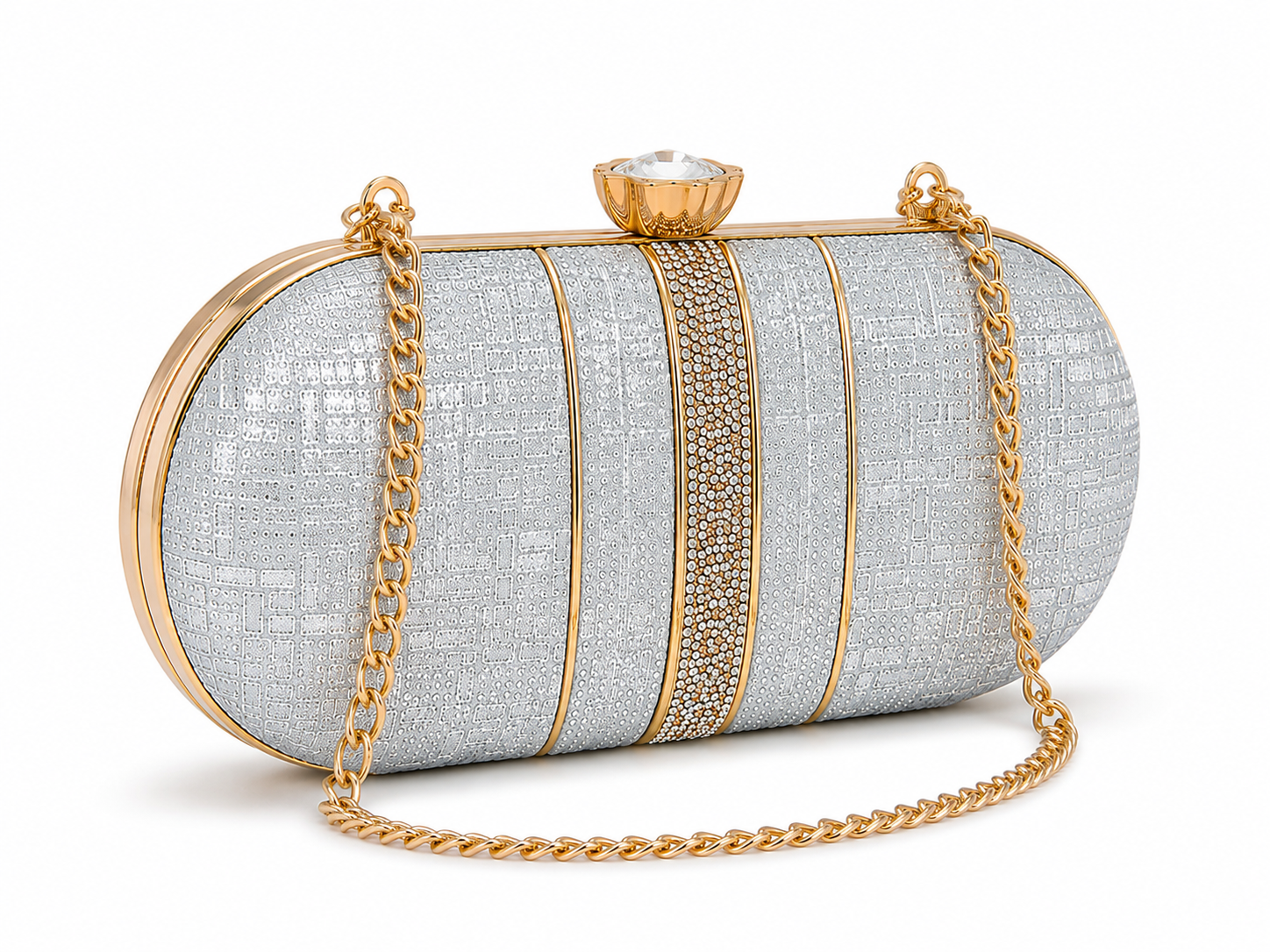 Oval Glam Party Clutch Bag | Sawariya Jewellery