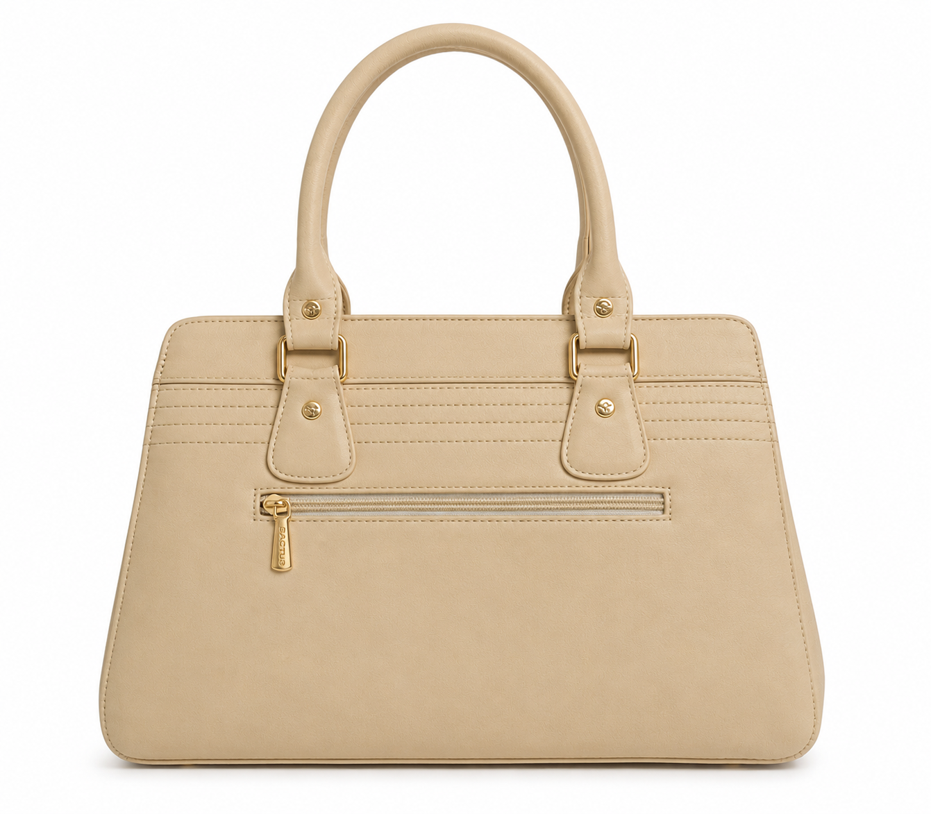 Beige Textured Office Handbag for Women