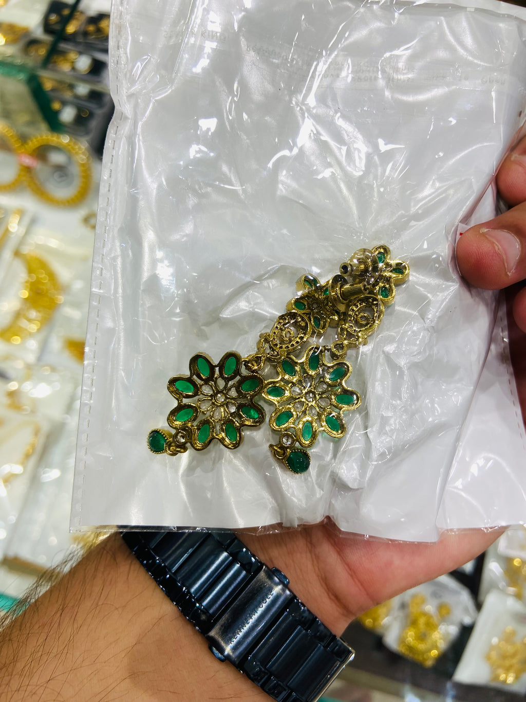 Statement AD Necklace with Matching Earring- NS22