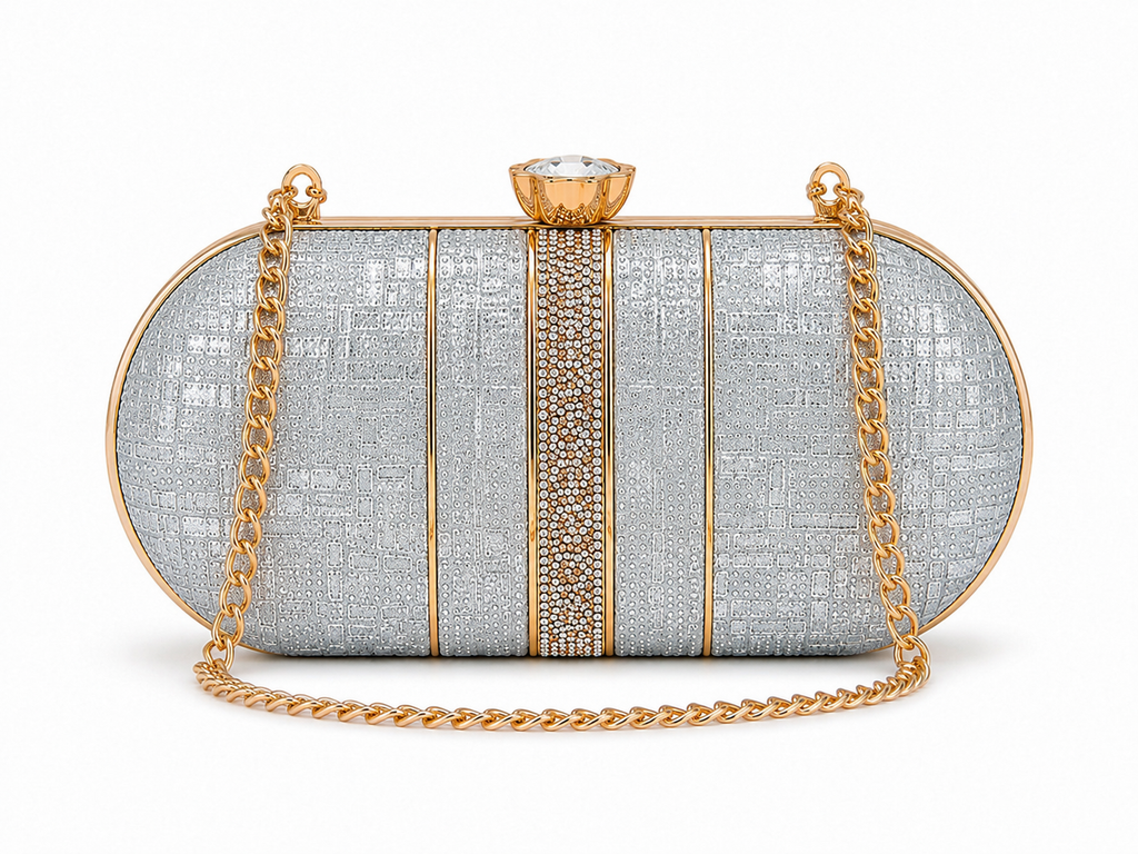 Oval Glam Party Clutch Bag | Sawariya Jewellery
