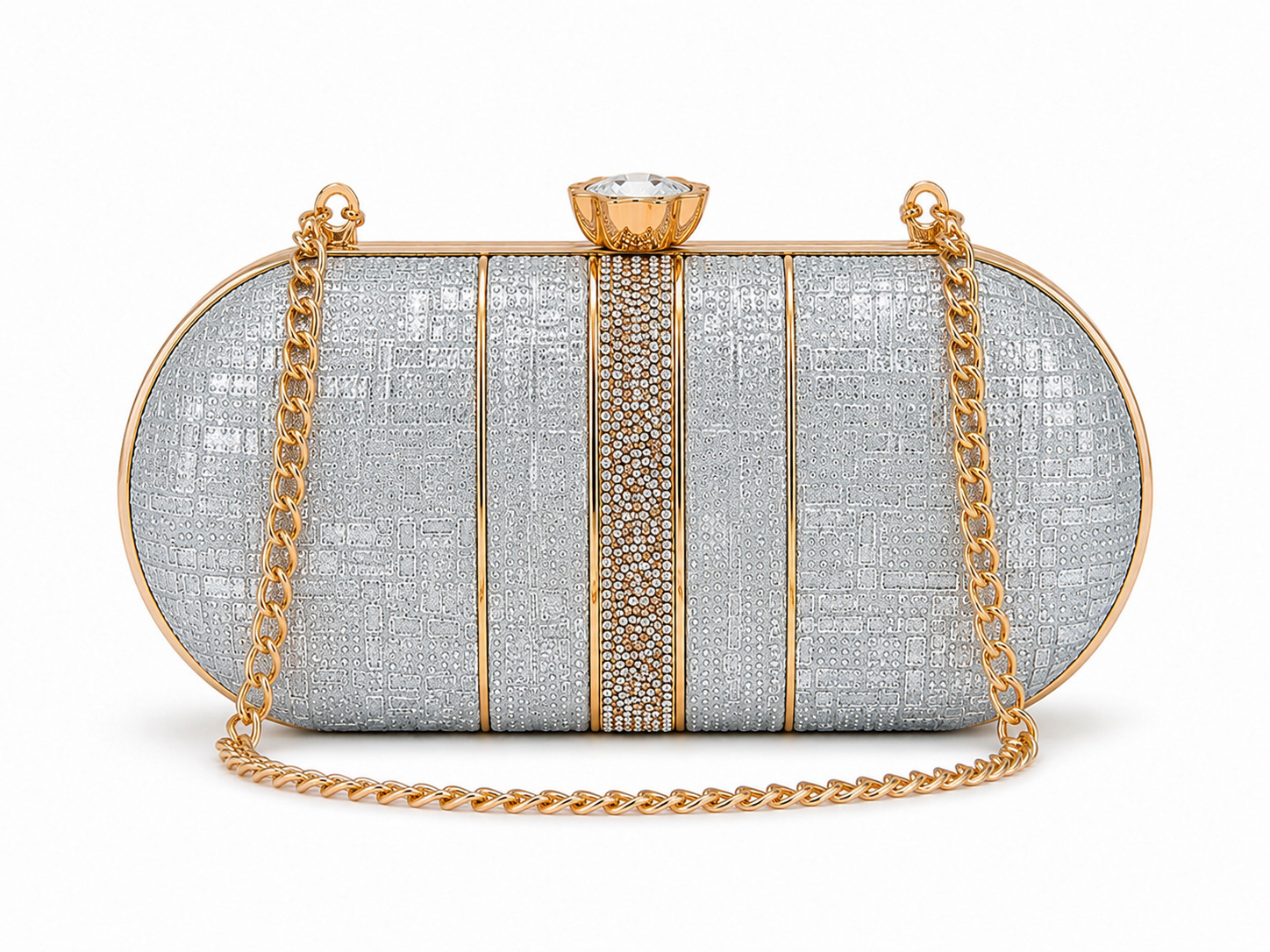 Oval Glam Party Clutch Bag | Sawariya Jewellery