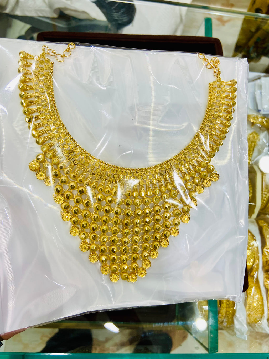 Floral Design 1 Gram Gold Necklace Set– NS30