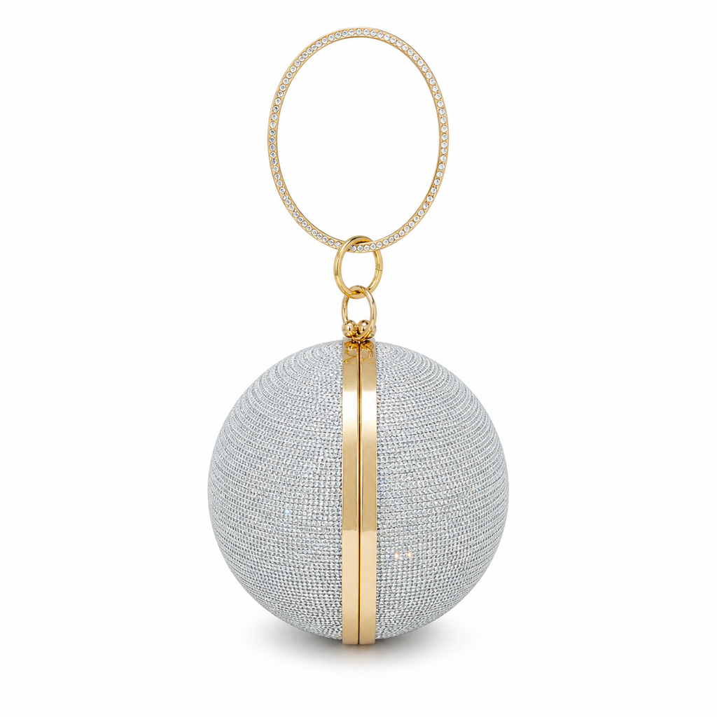 Luxury Crystal Ball Evening Clutch Bag at Sawariya Jewellery - PW01