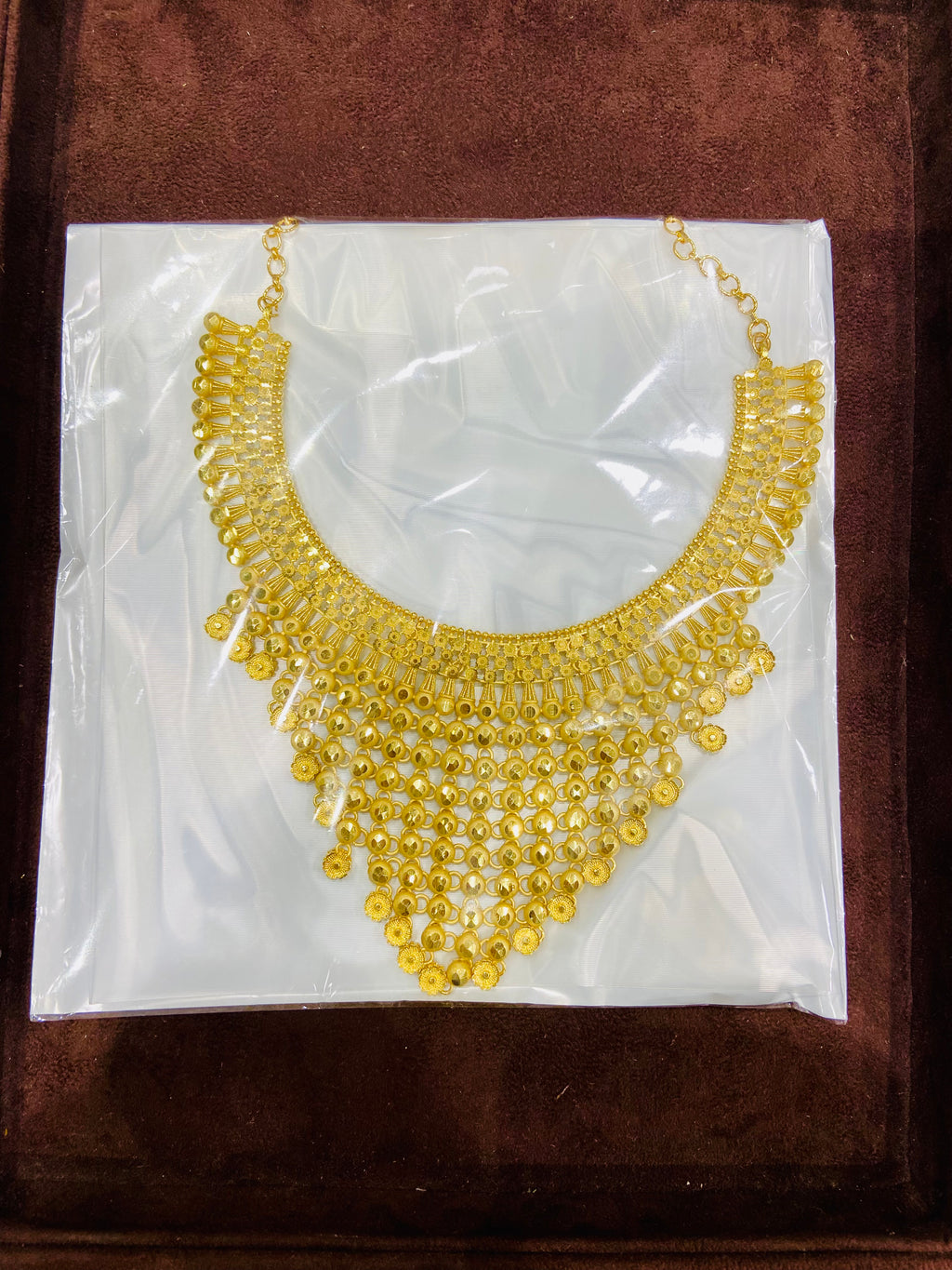 Floral Design 1 Gram Gold Necklace Set– NS30