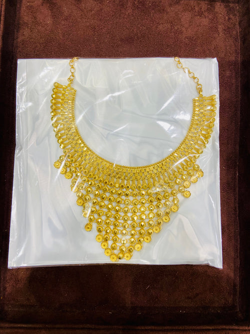 Floral Design 1 Gram Gold Necklace Set– NS30