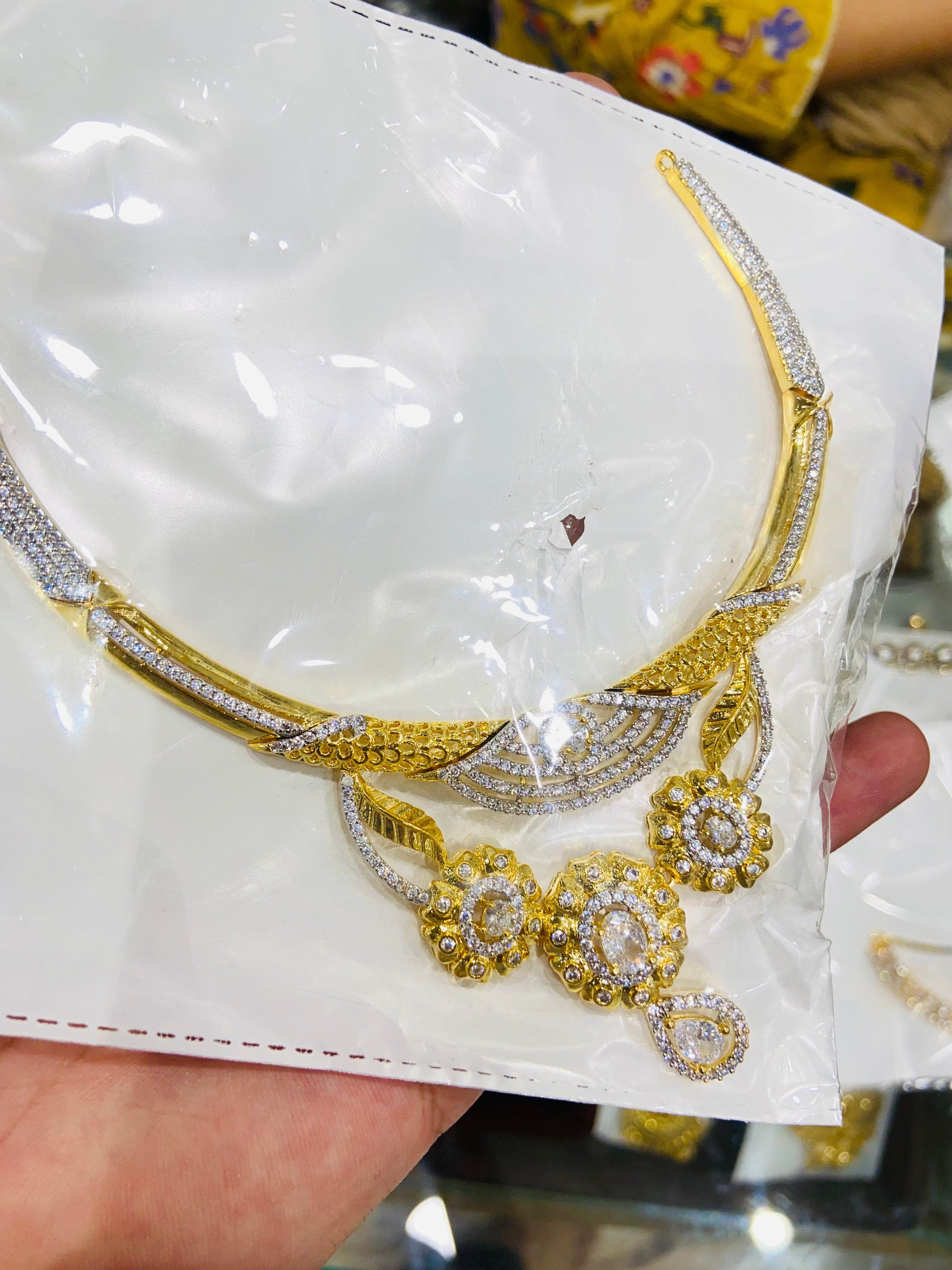 Premium American Diamond Bridal Necklace- NS24