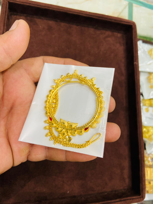 Traditional Gold Plated Nathiya with Stone- NT09