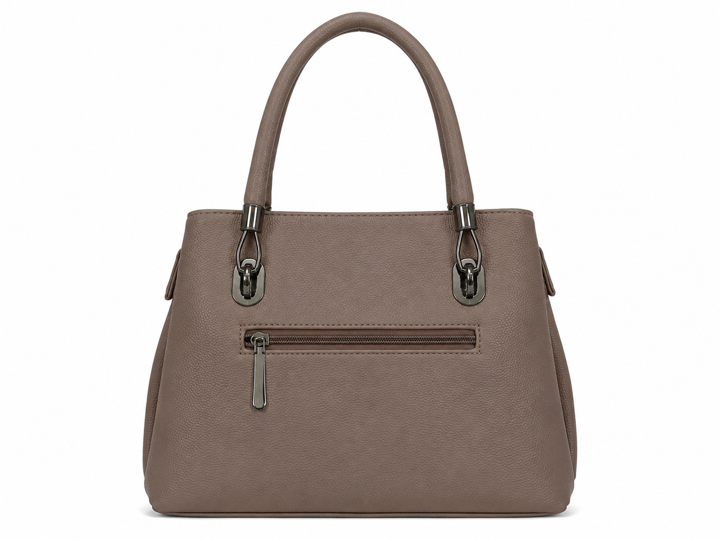 Taupe Structured Women’s Handbag in Brown Shades