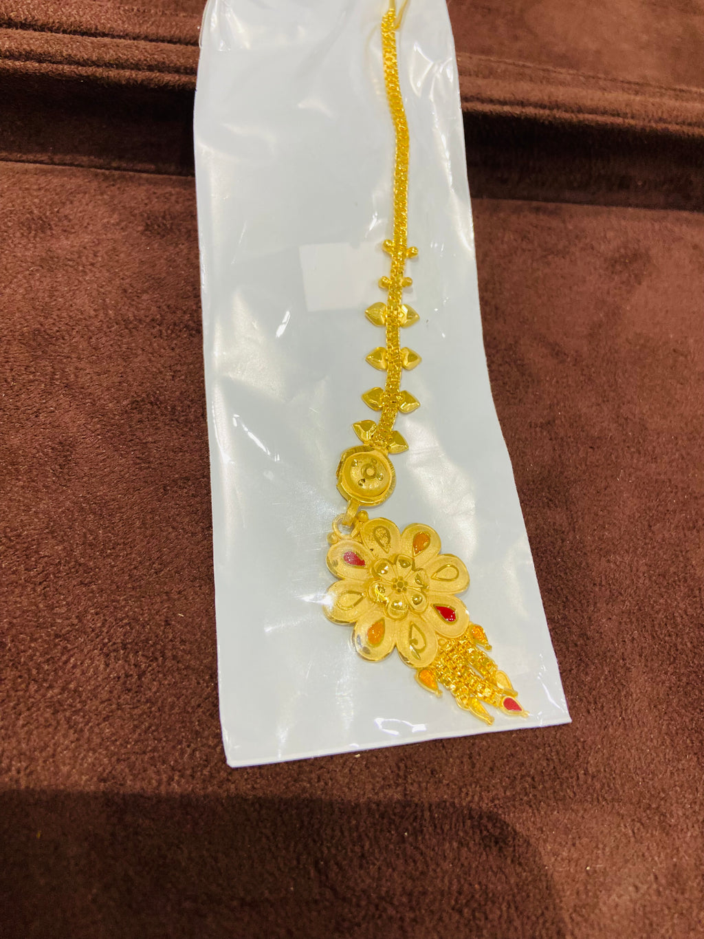 Designer 1 Gram Gold Maang Tikka MT06
