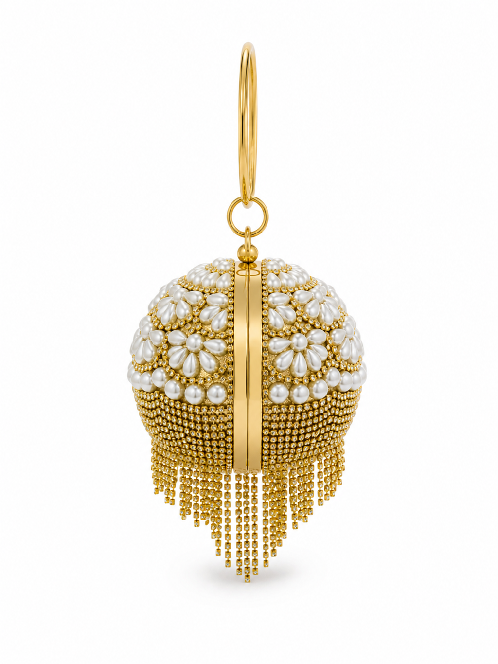 Pearl Floral Designer Potli Clutch Bag - PW02