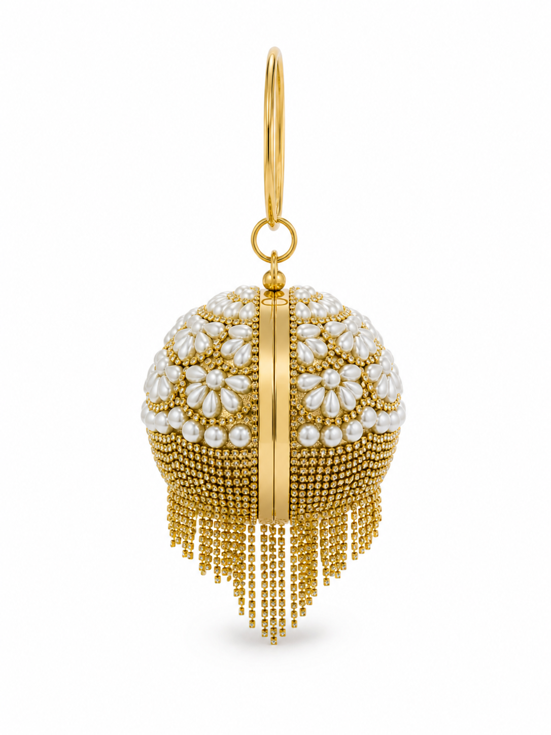 Pearl Floral Designer Potli Clutch Bag - PW02
