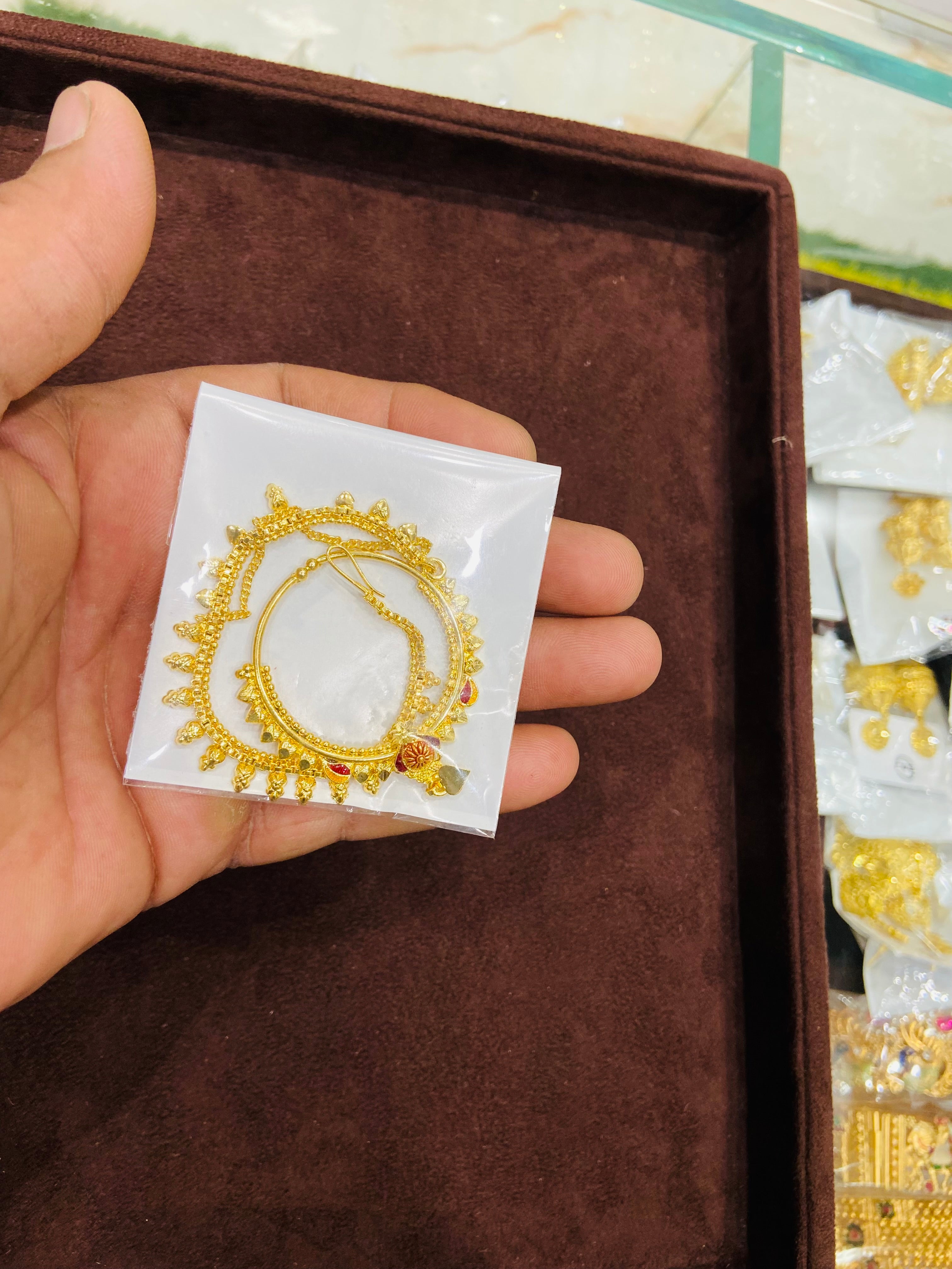 Bridal Nathiya Design in 1 Gram Gold- NT10