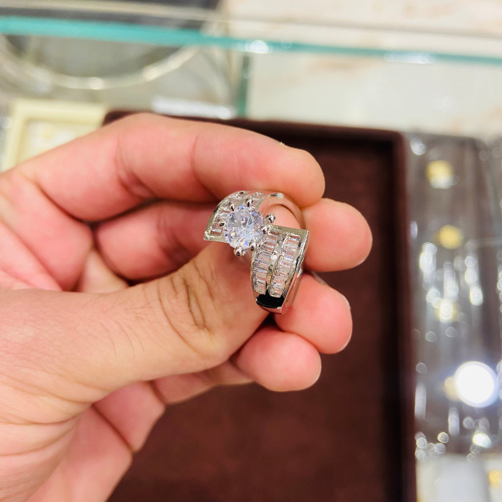 Classic American Diamond Solitaire Ring- ADR39